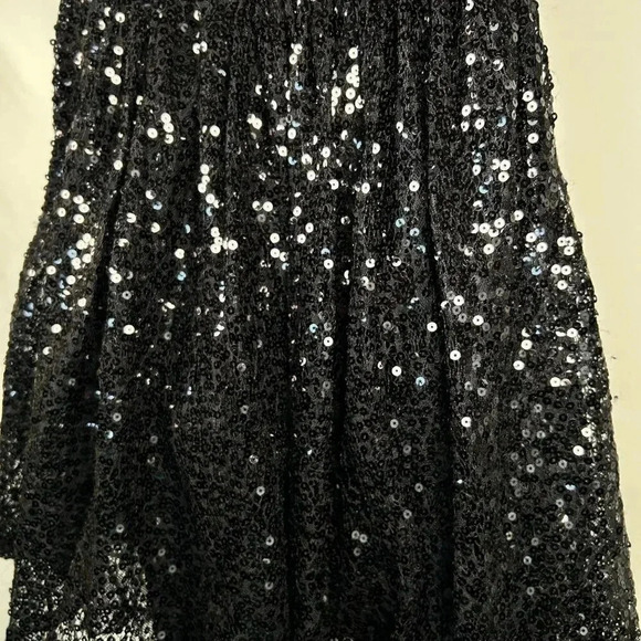 City Triangle Sequin Party Dress Size 1 Small Pearl Rhinestone New Year’s Formal - Picture 8 of 11